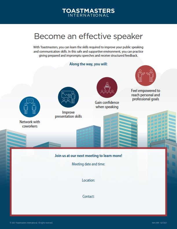 Graphic: Invitation - Become an effective speaker
